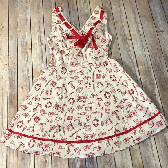 Hell Bunny Dresses & Skirts - Hell Bunny Fit and Flare Nautical Swing Dress